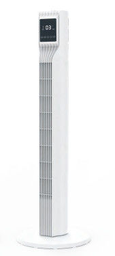 piso casero interior blanco 110V que coloca la fan de la torre de la fan eléctrica con velocidad del contador de tiempo 24ft/s